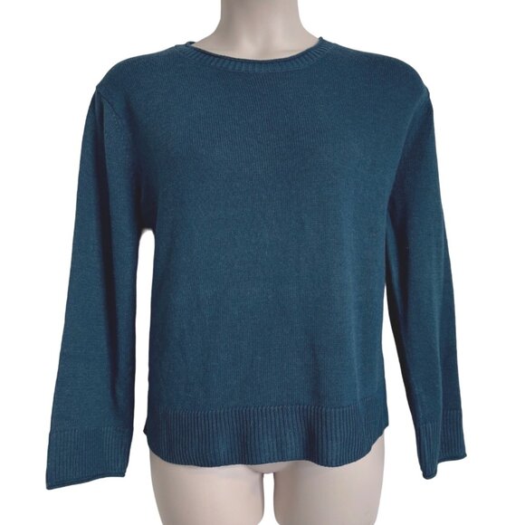 Ella Moss Size XXL Soft Cozy Teal Sweater Stretchy Mid Weight NWT - Picture 1 of 9